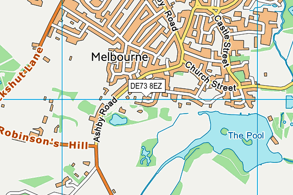 DE73 8EZ map - OS VectorMap District (Ordnance Survey)