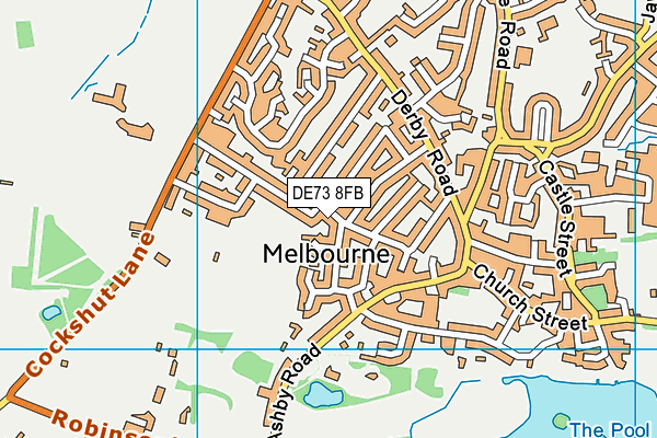 DE73 8FB map - OS VectorMap District (Ordnance Survey)