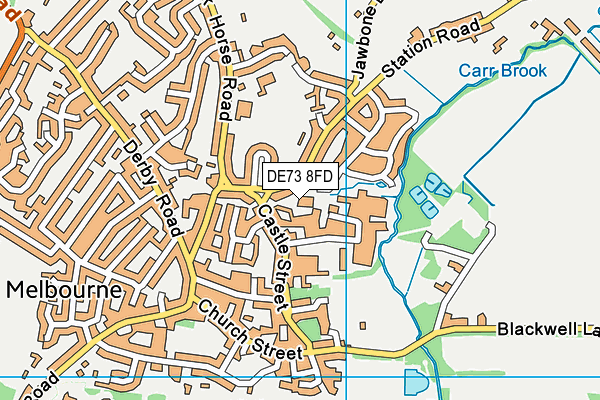 DE73 8FD map - OS VectorMap District (Ordnance Survey)