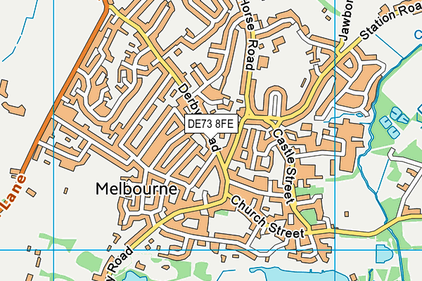 DE73 8FE map - OS VectorMap District (Ordnance Survey)