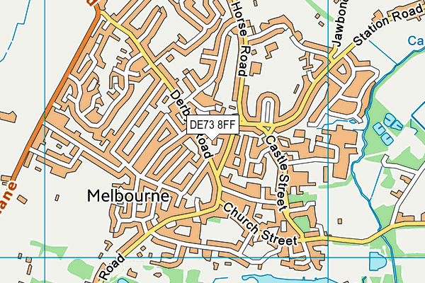 DE73 8FF map - OS VectorMap District (Ordnance Survey)