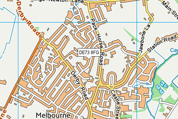 DE73 8FG map - OS VectorMap District (Ordnance Survey)