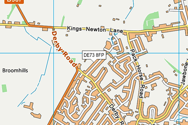 DE73 8FP map - OS VectorMap District (Ordnance Survey)