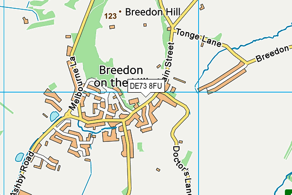 DE73 8FU map - OS VectorMap District (Ordnance Survey)