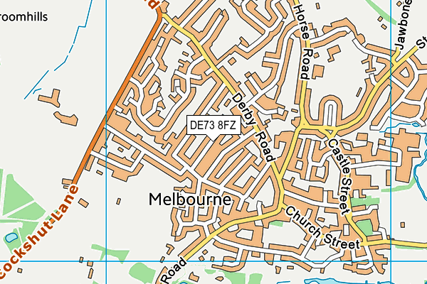 DE73 8FZ map - OS VectorMap District (Ordnance Survey)