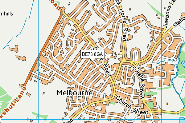 DE73 8GA map - OS VectorMap District (Ordnance Survey)