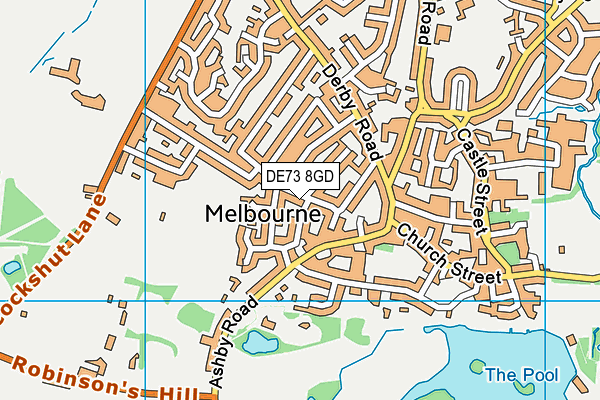 DE73 8GD map - OS VectorMap District (Ordnance Survey)