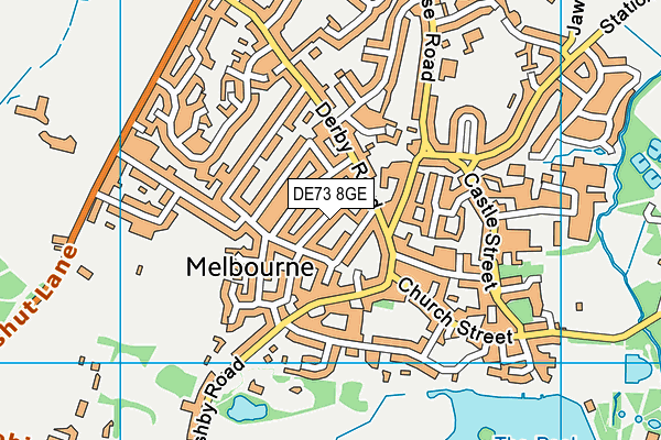 DE73 8GE map - OS VectorMap District (Ordnance Survey)