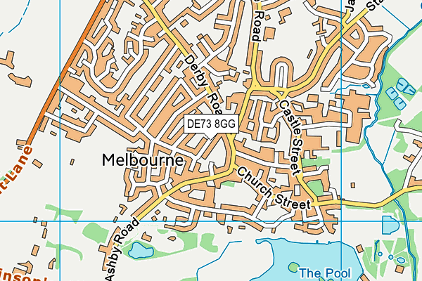 DE73 8GG map - OS VectorMap District (Ordnance Survey)