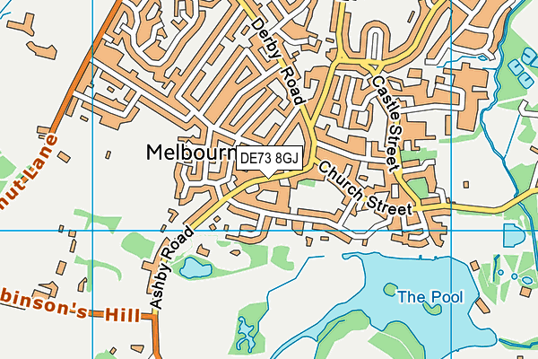 DE73 8GJ map - OS VectorMap District (Ordnance Survey)