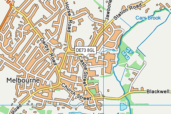 DE73 8GL map - OS VectorMap District (Ordnance Survey)