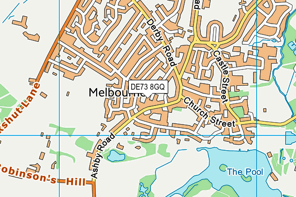 DE73 8GQ map - OS VectorMap District (Ordnance Survey)