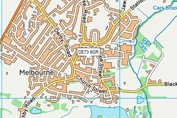 DE73 8GR map - OS VectorMap District (Ordnance Survey)