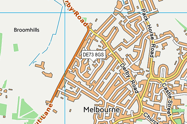 DE73 8GS map - OS VectorMap District (Ordnance Survey)