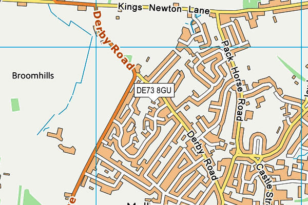 DE73 8GU map - OS VectorMap District (Ordnance Survey)
