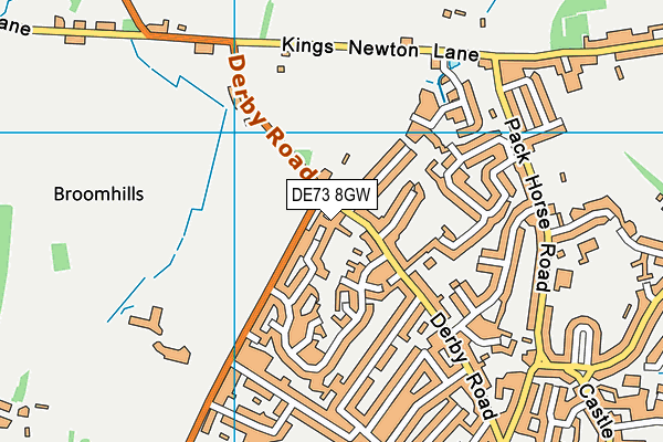 DE73 8GW map - OS VectorMap District (Ordnance Survey)