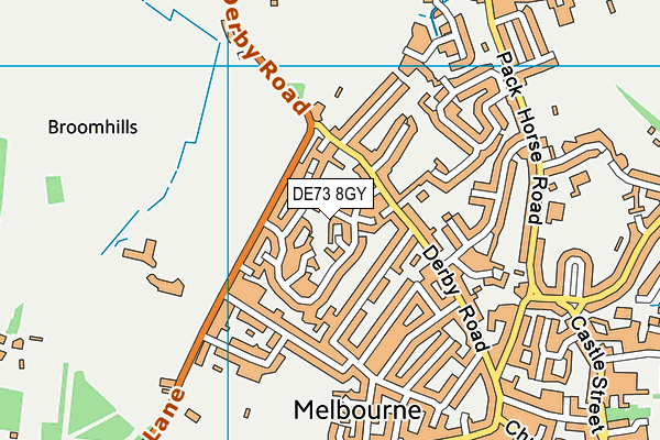 DE73 8GY map - OS VectorMap District (Ordnance Survey)