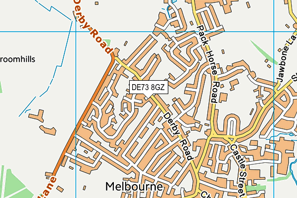 DE73 8GZ map - OS VectorMap District (Ordnance Survey)