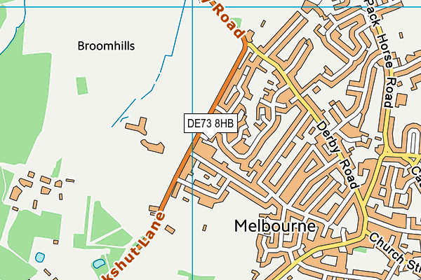 DE73 8HB map - OS VectorMap District (Ordnance Survey)