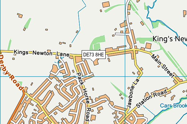 DE73 8HE map - OS VectorMap District (Ordnance Survey)