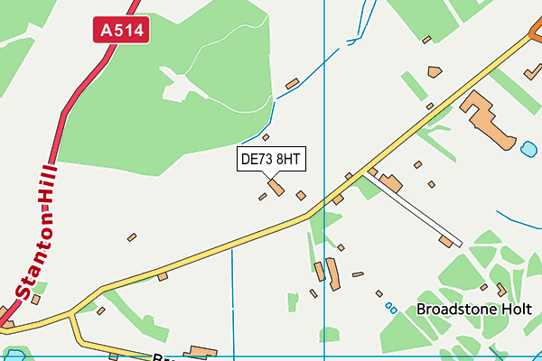DE73 8HT map - OS VectorMap District (Ordnance Survey)
