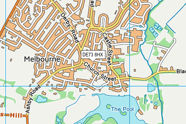 DE73 8HX map - OS VectorMap District (Ordnance Survey)