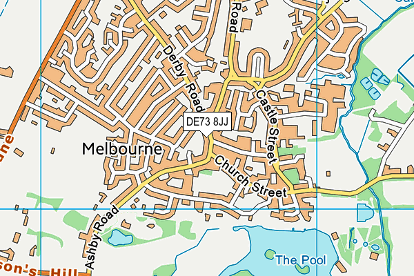 DE73 8JJ map - OS VectorMap District (Ordnance Survey)