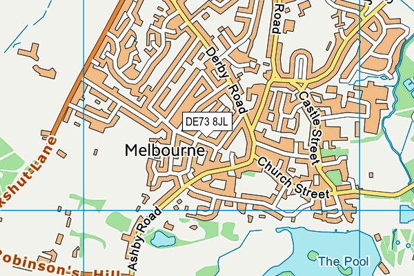 DE73 8JL map - OS VectorMap District (Ordnance Survey)