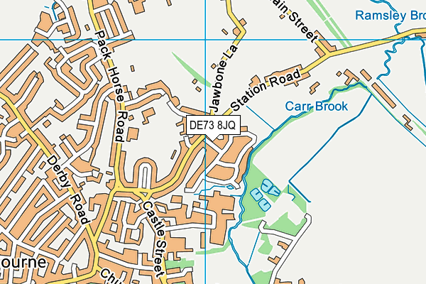 DE73 8JQ map - OS VectorMap District (Ordnance Survey)