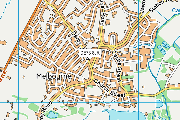 DE73 8JR map - OS VectorMap District (Ordnance Survey)
