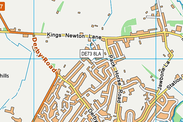 DE73 8LA map - OS VectorMap District (Ordnance Survey)