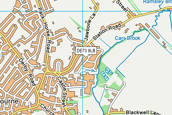 DE73 8LB map - OS VectorMap District (Ordnance Survey)