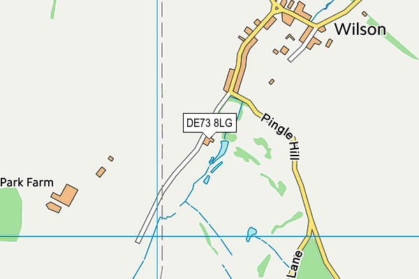 DE73 8LG map - OS VectorMap District (Ordnance Survey)