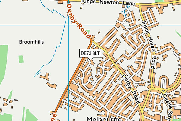 DE73 8LT map - OS VectorMap District (Ordnance Survey)