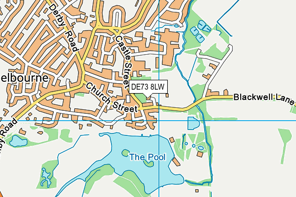 DE73 8LW map - OS VectorMap District (Ordnance Survey)