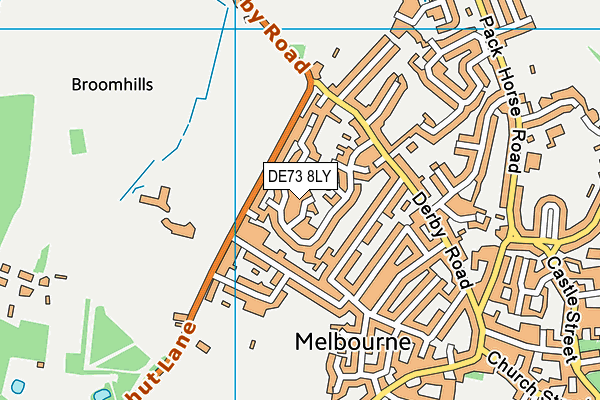 DE73 8LY map - OS VectorMap District (Ordnance Survey)