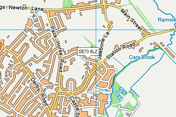 DE73 8LZ map - OS VectorMap District (Ordnance Survey)