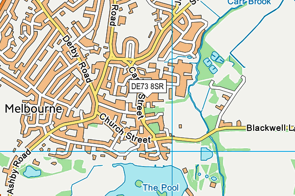 DE73 8SR map - OS VectorMap District (Ordnance Survey)