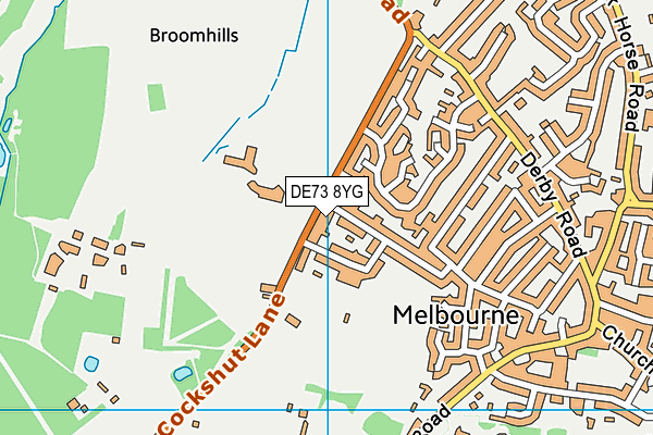 DE73 8YG map - OS VectorMap District (Ordnance Survey)