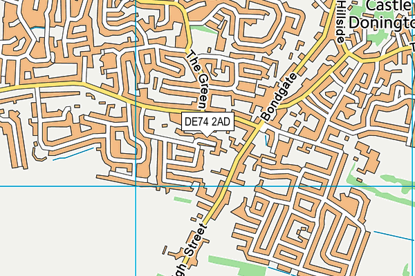 DE74 2AD map - OS VectorMap District (Ordnance Survey)