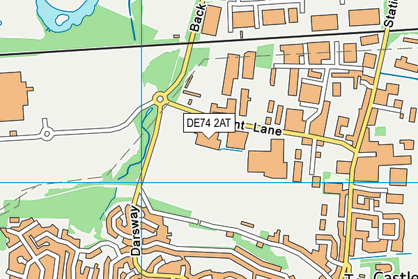 DE74 2AT map - OS VectorMap District (Ordnance Survey)