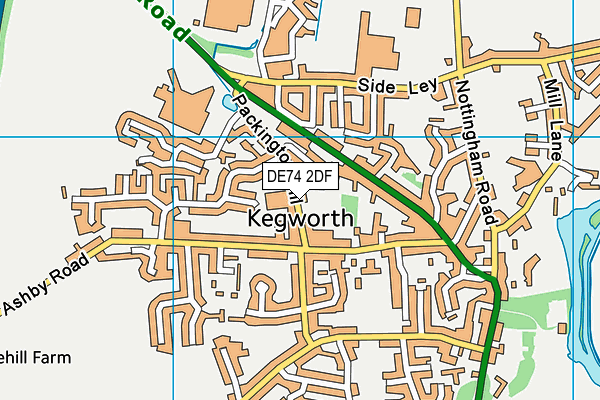 Kegworth Hotel  map (DE74 2DF) - OS VectorMap District (Ordnance Survey)