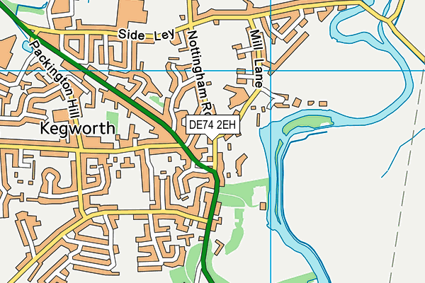 DE74 2EH map - OS VectorMap District (Ordnance Survey)