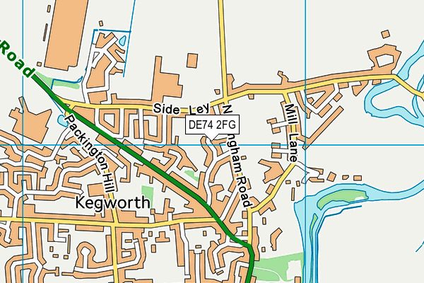 DE74 2FG map - OS VectorMap District (Ordnance Survey)