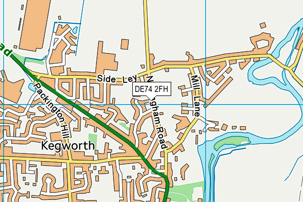 DE74 2FH map - OS VectorMap District (Ordnance Survey)
