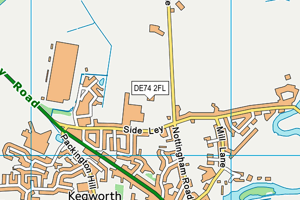 DE74 2FL map - OS VectorMap District (Ordnance Survey)