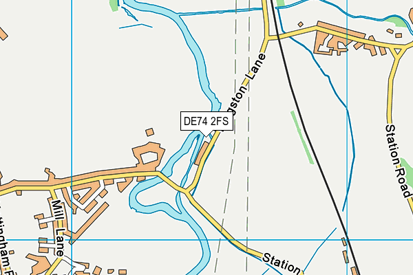 DE74 2FS map - OS VectorMap District (Ordnance Survey)