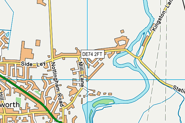 DE74 2FT map - OS VectorMap District (Ordnance Survey)