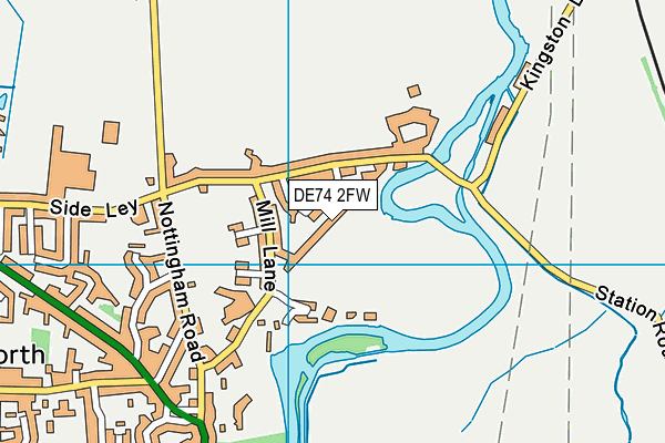 DE74 2FW map - OS VectorMap District (Ordnance Survey)