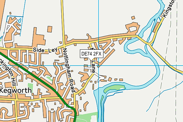 DE74 2FX map - OS VectorMap District (Ordnance Survey)